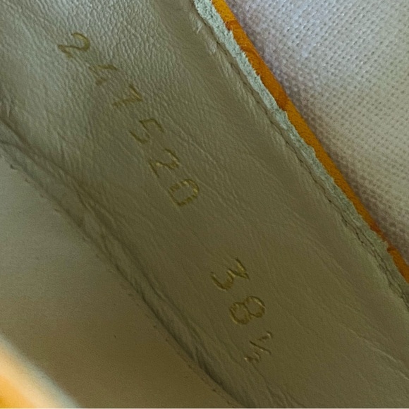 Vintage GUCCI Guccissima LOGO kitten heel open toe horsebit mules Size 8.5 - Picture 12 of 16